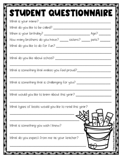 Student Questionnaire Freebie.pdf - Google Drive English, Student Questionnaire, Student Survey Elementary, Student Interest Survey, Getting To Know You, Student Information, Student Survey, Student Info, Syllabus