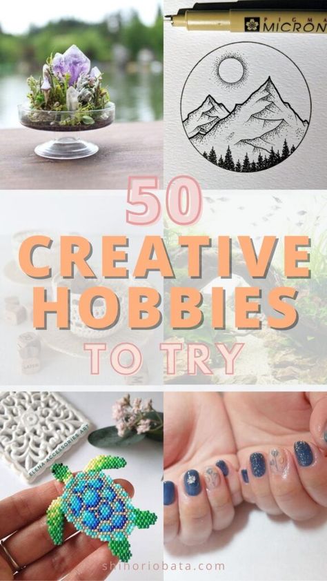 50 Super Fun Creative Hobbies to Start Crafts, Hobbies And Crafts, Crafty Hobbies, Projects To Try, Things To Make, Hobbies, Diy Kits For Adults, Cool Things To Make, Projects