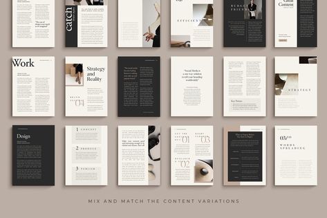 eBook Template Creator | CANVA PS by Eviory on @creativemarket Layout Design, Instagram, Layout, Design, Business Ebook, Marketing Graphics, Ebook Template Design, Magazine Template, Magazine Layout Design