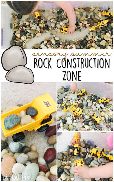 10 Ways to Play With Rocks {Sensory Summer} - Construction Zone! This is the perfect outdoor activity for summer tot school, preschool, or kindergarten! Sensory Activities, Pre K, Montessori, Sensory Play, Play, Sensory Bins, Toddler Learning Activities, Sensory Activities Toddlers, Toddler Sensory Bins