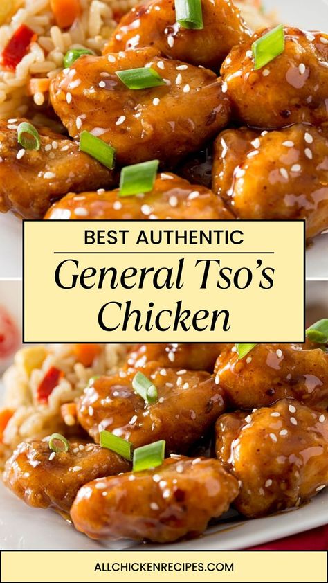 General Tso's Chicken is way better than takeout. This general tso chicken is very easy to make coated with sweet and savory sauce. General Tso Chicken Recipe, General Tso's Chicken, General Chicken Recipe, General Tso Chicken, General Tsaos Chicken Recipe, Easy General Tso Chicken, Tso Chicken, Chicken Dishes, Chicken Breats Recipes