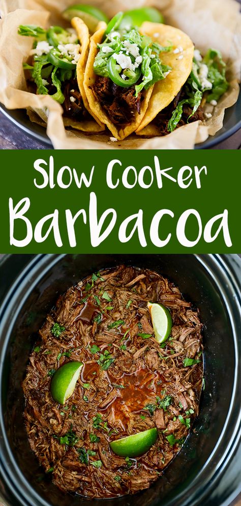 Slow Cooker, Slow Cooker Barbacoa, Beef Barbacoa Slow Cooker, Barbacoa Beef, Barbacoa Recipe, Crockpot Recipes, Best Slow Cooker, Cooker Recipes, Barbacoa