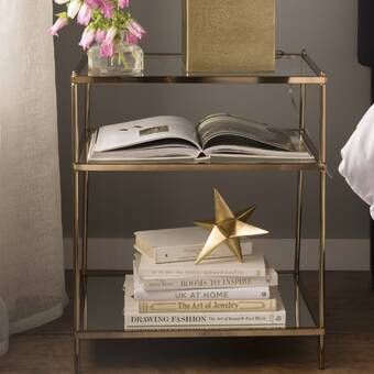 Willa Arlo Interiors Robison End Table & Reviews | Wayfair Interior, Side Tables, End Tables, End Tables With Storage, Side Table With Storage, Side Table, Modern Furniture Living Room, Glass Top End Tables, Glass End Tables