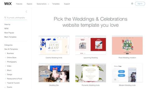 Floral, Website Template, Wedding Website Builder, Website, Wedding Website, Wedding Site, Templates, Wix, Photographer