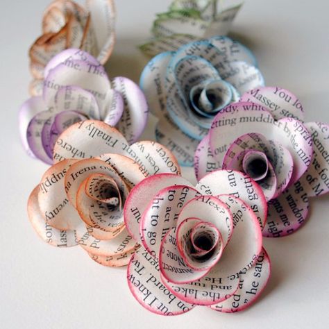DIY Projects for Teenagers - Storybook Paper Roses - Cool Teen Crafts Ideas for Bedroom Decor, Gifts, Clothes and Fun Room Organization. Summer and Awesome School Stuff http://diyjoy.com/cool-diy-projects-for-teenagers Decoupage, Diy Projects, Diy Crafts, Diy, Crafts, Diy Deko, Basteln, Diy And Crafts, Crafty