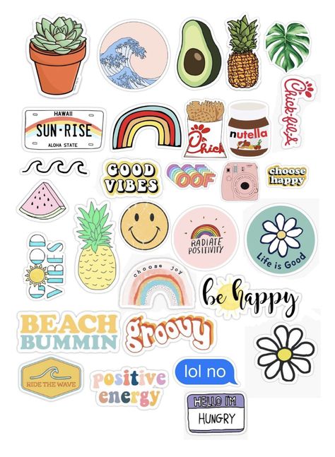 Iphone, Kawaii, Pink, Preppy Stickers, Cute Laptop Stickers, Aesthetic Stickers, Tumblr Stickers, Hydroflask Stickers, Laptop Stickers