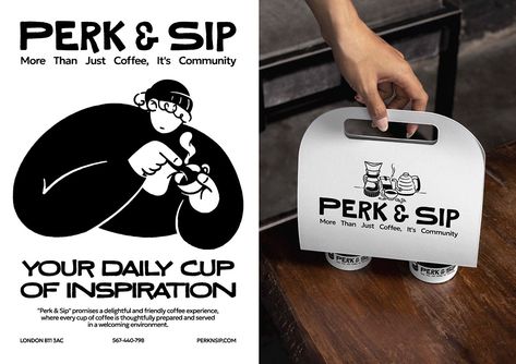 "Perk & Sip" | Brand Identity :: Behance Brand Identity, Branding Design, Brand, Branding, Identity, Icon Design, Cafe Branding, Concept Architecture, Photography Branding