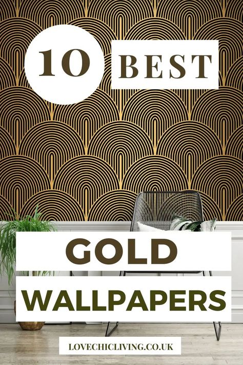 Classic, Traditional, Style, Chic, Bold Wallpaper, Design Ideas, Gold Wallpaper, Gold And Black Wallpaper, Gold Wallpaper Uk