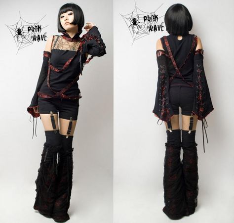 outfit Gothic Fashion, Grunge Outfits, Goth Outfits, Punk Clothing, Gothic Outfits, Cute Halloween Outfits, Punk Outfits, Punk Rave, Goth Rave