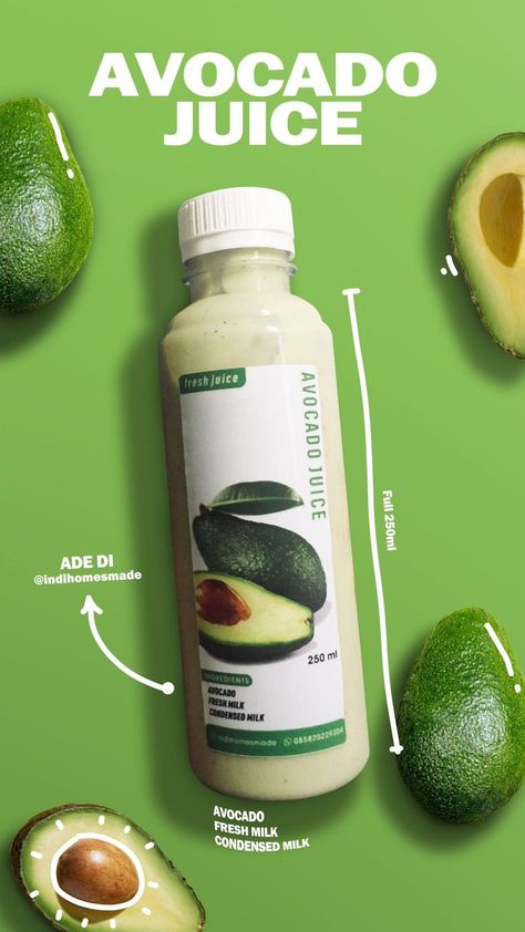 this is my friend's avocado-flavoured fruit juice drinkthis drink is really freshperfect for drinking during the day. Minimal, 3d, Fruit, Juice Ad, Fruit Juice Brands, Juice Drinks, Avocado Juice, Juice, Fruit Juice Packaging