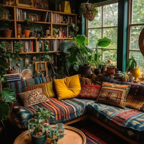 Achieving Bohemian Maximalist Decor on a Budget: Thrifted Treasures and Tips - Mommysavers Interior, Home Décor, Home, Boho Living Room, Eclectic Home, Living Room Decor, Bohemian Maximalist Decor, Apartment Decor Inspiration, Home Living Room