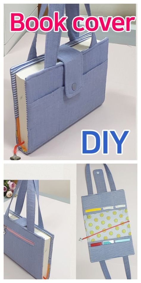 Diy Sewing Projects, Diy Sewing Clothes, Sewing Diy, Fabric Diy Projects, Small Sewing Projects, Diy Sewing, Fabric Book Covers, Sewing Projects For Beginners, Fabric Bags