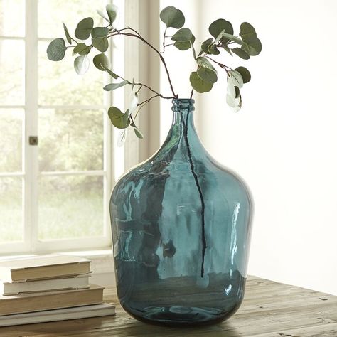 How to decorate with recycled glass vases | interiorsbykiki.com Vintage, Vases, Large Glass Vase, Vase, Vase Set, Blue Glass Vase, Recycled Glass Vases, Vases Decor, Glass Vase Decor
