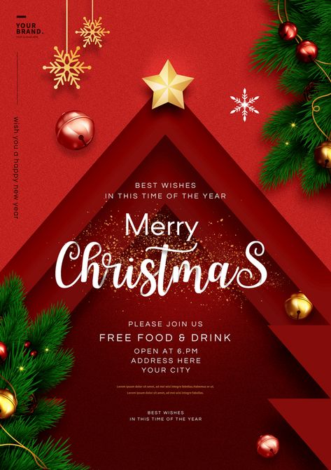Inspiration, Christmas Poster, Natal, Design, Decoration, Christmas Invitations, Christmas Banners, Christmas Flyer, Christmas Party Invitations