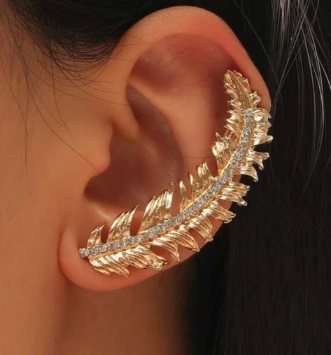 Earrings, Jewellery, Metal, Ear, Model, Unique Jewelry, Gold, Zircon, Jewelry