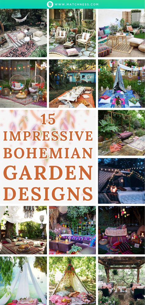 Garden Design, Outdoor, Design, Boho Garden Ideas, Boho Outdoor Space, Boho Garden, Garden Decor, Garden Decor Projects, Garden Projects