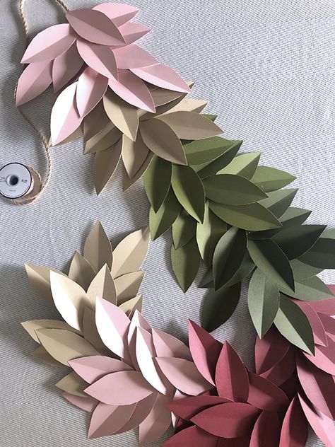 Colorful Paper Leaf Garland for Fall | Less Than Perfect Life of Bliss | home, diy, travel, parties, family, faith Diy, Crafts, Paper Flowers, Paper Clay, Paper Leaves, Paper Flowers Craft, Paper Flowers Diy, Diy Flowers, Leaf Garland