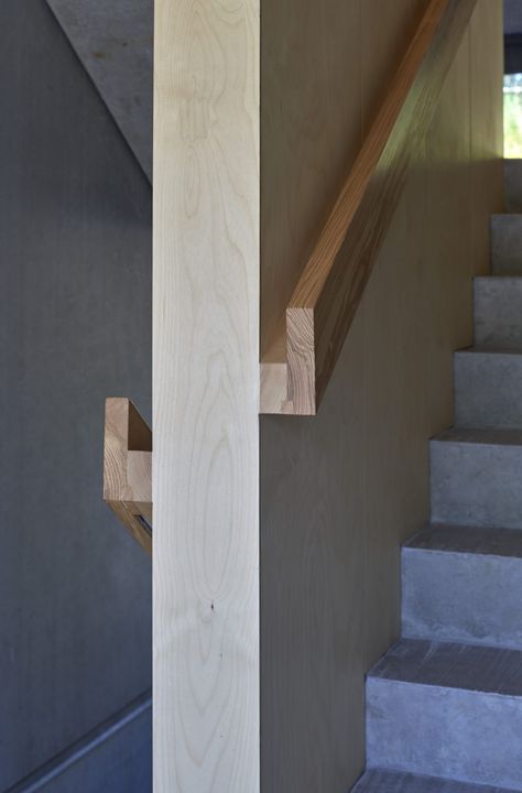 Stairs Architecture, Timber Handrail, Modern Stairs, Stairs Design, House Stairs, Staircase Design, Railing Design, Modern Stair Railing, Oak Handrail