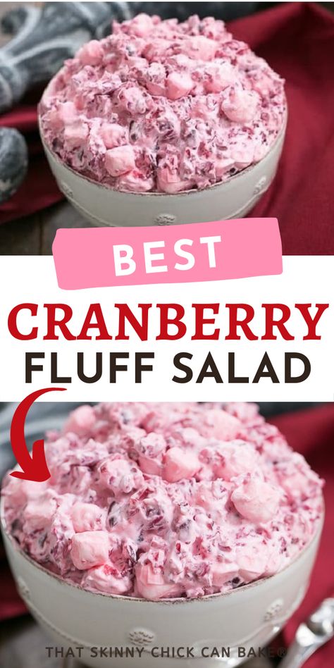 Snacks, Fruit, Thanksgiving, Skinny, Dessert, Fluff Salad Recipes, Cranberry Fluff, Cranberry Salad Recipes, Cranberry Salad