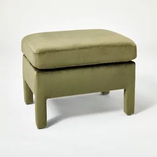 Threshold designed w/Studio McGee : Ottomans, Stools & Benches : Target Studio, Design, Accent Chairs, Target Ottoman, Upholstered Ottoman, Accent Stools, Green Ottoman, Upholstered Furniture, Cube Ottoman