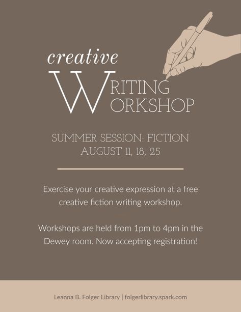 journalist writing workshop Free Poster And Flyer Templates Event Posters, Studio, Booklet Design, Writing Competition Poster Design, Contest Poster, Presentation Design, Creative Writing Workshops, Writing Workshop, Brochure Design Layouts