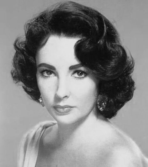 elizabeth-taylor-1950s Vintage, Elizabeth Taylor, Montgomery Clift, 1950s Hairstyles, 1950s Hairstyles Short, Vintage Short Hair, Vintage Haircuts, 50s Hairstyles, Grease Hairstyles