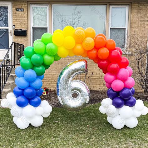 Decoration, Rainbow Balloon Arch, Balloon Garland, Rainbow Birthday Party Decorations, Balloons, Rainbow Party Decorations, Diy Rainbow Party Decorations, Rainbow Balloons, Rainbow Garland
