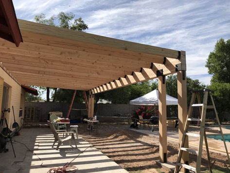 Wood Patio Covers Attached To House, Covered Patio Plans, Outdoor Covered Patio, Backyard Covered Patios, Covered Patio Design, Patio Roof Extension Ideas, Patio Addition, Backyard Patio Designs