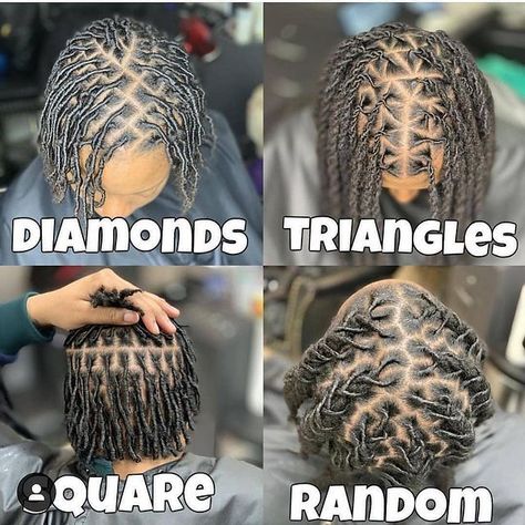 these are my favorite parts for new locs! 📸: @niathelocgod Dreadlocks, Protective Styles, Dreadlock Styles, Starter Locs, Twist Hairstyles, Locs Styles, Mens Braids Hairstyles, Parting Hair, Starter Locs Parting Patterns