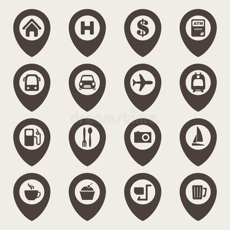 Map navigation icon set. , #AFFILIATE, #navigation, #Map, #set, #icon #ad Apps, Foundation, Navigation Map, Navigation Design, Map Icons, Site Analysis, App, Template, Icon Design