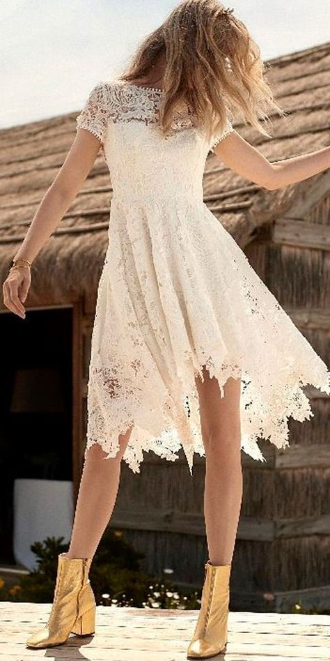30 Bohemian Wedding Dress Ideas You Are Looking For ? bohemian wedding dress lace flowy short with sleeves illusion neckline rembostyling ? See more: http://www.weddingforward.com/bohemian-wedding-dress/ #weddingforward #wedding #bride #bohemianbride #bohemianweddingdress Wedding Dress, Country Wedding Dresses, Wedding Gowns, Boho Wedding Dress, Bohemian Wedding Dress Short, Wedding Dresses Vintage, Bohemian Wedding Dress, Bohemian Wedding Dresses, Wedding Dresses Lace