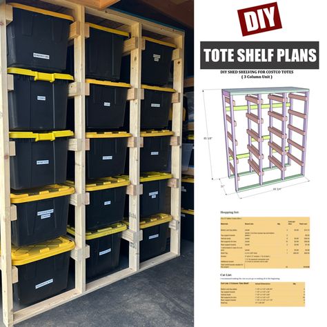Design, Diy, Garages, Garage Storage Shelves Diy, Diy Garage Storage, Garage Storage Bins, Garage Organization Diy, Diy Garage Shelves, Diy Storage Shelves