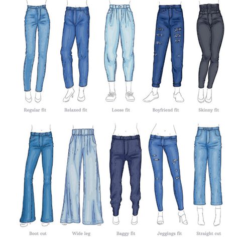 Casual, Design, Jeans, Clothing Sketches, Type Of Pants, Female Jeans, Clothing Hacks, Types Of Jeans, Types Of Fashion Styles