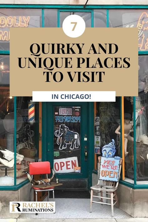 A list of unique places in Chicago, all of them quirky: a speakeasy, an underground street, an oddball shop and more! Chicago, Chicago Restaurants, Chicago Things To Do, Chicago Bars, Places In Chicago, Chicago Shopping, Chicago Attractions, Chicago Trip, Chicago Illinois