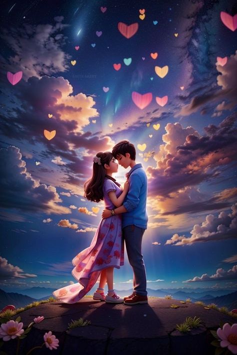 Love Animation Wallpaper, Cartoon Love Photo, Animated Love Images, Love Cartoon Couple, Romantic Cartoon Images, Cute Couple Cartoon, Cute Couple Drawings, Couple Cartoon, Cute Couple Dp