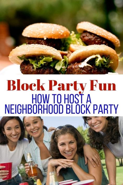 If you're looking for some awesome neighborhood block party ideas, you'll love these simple tips! Throwing a neighborhood gathering is so much fun! #neighborhoodblockparty #partyplanning #outdoorfun #picnic Gardening, Desserts, Party Ideas, Block Party Games, Block Party Food, Neighborhood Party, Neighborhood Block Party, Party Activities, Block Party