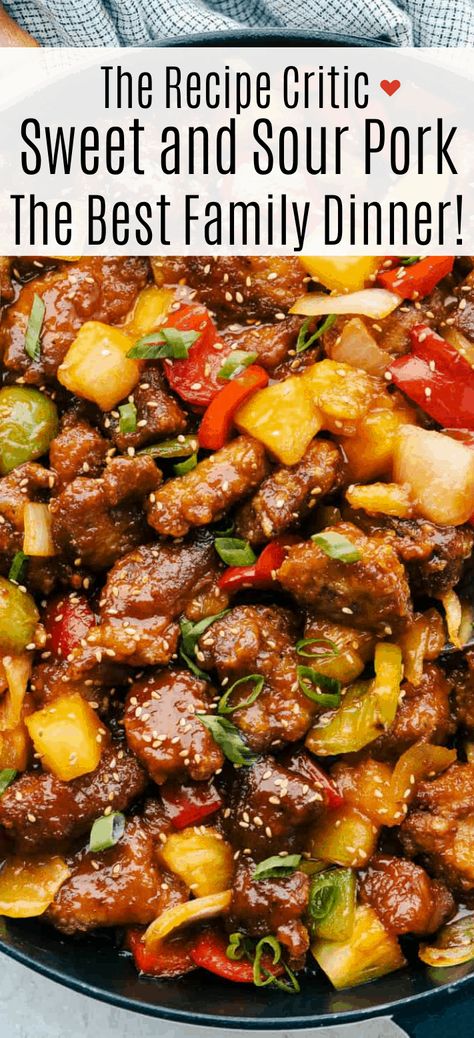 This sensational Sweet and Sour Pork is everything you want in take out, only better!  You are going to love the succulent pork combined with the most incredible sauce! Pork Recipes, Sweet N Sour Pork Recipe, Sweet And Sour Pork, Pork Dishes, Pork Stir Fry, Pork Dinner, Pork Recipes For Dinner, Tenderloin Recipes, Pork Tenderloin Recipes