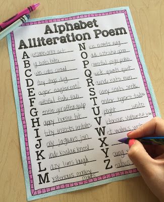 Alphabet Alliteration Poem: Poetry Unit Reading, Art, Teaching Poetry, Spelling, Writing Activities, Teaching Writing, Writing Lessons, Teaching Literacy, Poetry Activities Elementary