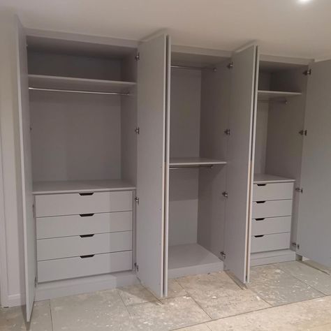 It isn’t just the exterior of your wardrobe that should look good - we make sure that the inside looks good too! With a range of drawers,… | Instagram Exterior, Organisation, Ikea, Inside Wardrobe Storage Ideas, Wardrobe Inside Design Storage, Built In Wardrobe Ideas Layout, Closet Renovation, Small Built In Wardrobe Ideas, Wardrobe Storage