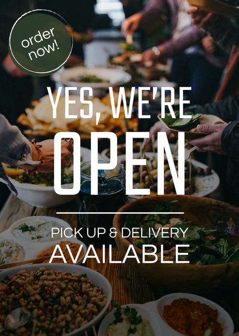 Restaurant business poster template psd with yes, we’re open text | premium image by rawpixel.com / Techi