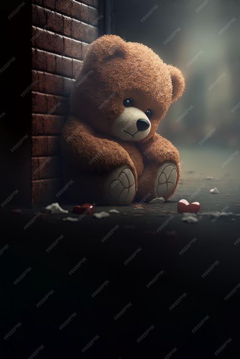 Premium Photo | Sad, lonely, and broken hearted teddy bear background Ideas, Ea, Lonely, Sad And Lonely, Broken Hearted, Sad, Bear Photos, Photo, Bear Wallpaper