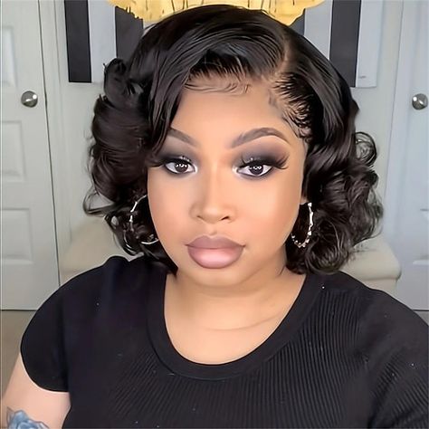 Wigs For Black Women, Wigs With Bangs, Kinky Curly Wigs, Synthetic Wigs, Lace Front Wigs, Curly Wigs, Body Wave Wig, Short Wigs, Wig Hairstyles