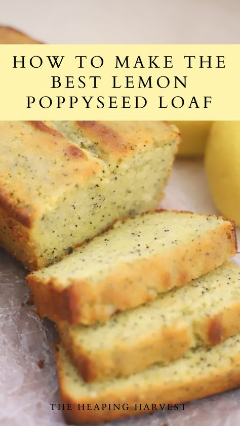 Desserts, Scones, Cake, Dessert, Snacks, Poppyseed Loaf Recipe, Lemon Poppyseed Bread, Lemon Bread, Lemon Bread Recipes