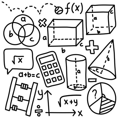 Mathematics Hand Draw Doodle Pack Doodles, Doodle, Math Template, Math Poster, Math Doodles, Math Doodles Draw, Math Drawing, Maths Paper, Math Art
