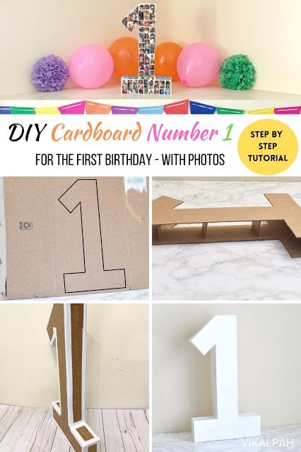 DIY Cardboard Number 1 for the first birthday with photos with shipping boxes Diy, Diy Birthday Number Sign, Diy Birthday Number, Diy Birthday Letter, Diy 1st Birthday Decorations, Birthday Numbers, 1st Birthday, 1st Birthday Decorations, Diy Kids Birthday Party
