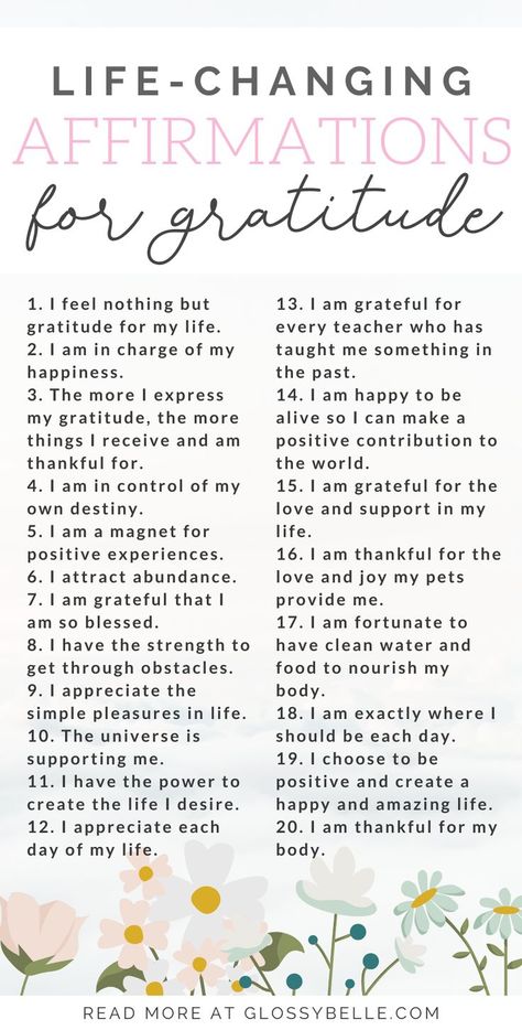Practicing powerful gratitude affirmations in the mornings can positively alter your thoughts, feelings, and actions. Here are 30 positive affirmations for gratitude that will help you live a happier and more fulfilling life. | daily affirmations for gratitude | morning affirmations for gratitude | life changing affirmations | self growth affirmations | personal growth affirmations | daily gratitude affirmations | affirmations to change your life | manifest #gratitude #thankful #affirmations Motivation, Mindfulness, Gratitude, Meditation, Daily Positive Affirmations, Affirmations For Women, Gratitude Affirmations, Positive Self Affirmations, Daily Affirmations