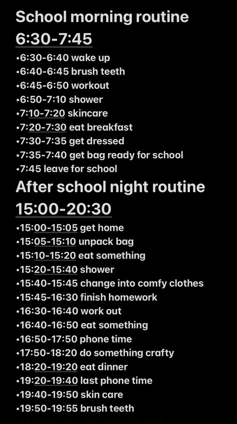 Ideas, Motivation, After School Routine, Afterschool Routine, Life Hacks For School, College Morning Routine, School Night Routine, School Routine For Teens, Middle School Morning Routine