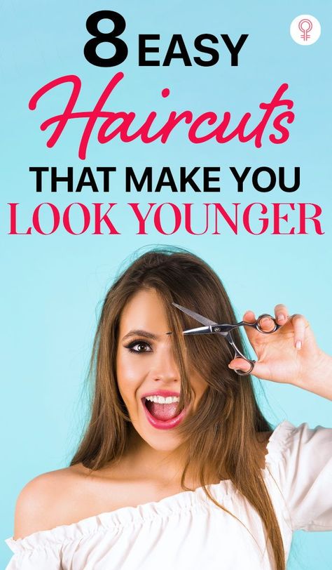 8 Easy Haircuts That Make You Look Younger: A nicely done haircut can wipe decades off your face. It can also define your jawline and accentuate the cheekbones. But the best part is, the effect is immediate. We at Stylecraze charted the secrets to making your haircut look absolutely perfect. So ready to bring your younger self back? Read on to know all the secrets! #hairstyle #hairstyleideas #haircut #hairstylehacks #hairstyletips #young Dance, Fitness, What Haircut Should I Get, Haircut To Slim Face, Hairstyles For Round Faces, Try On Haircuts, Haircuts For Round Faces, Hairstyles For Thin Hair, Haircut For Older Women