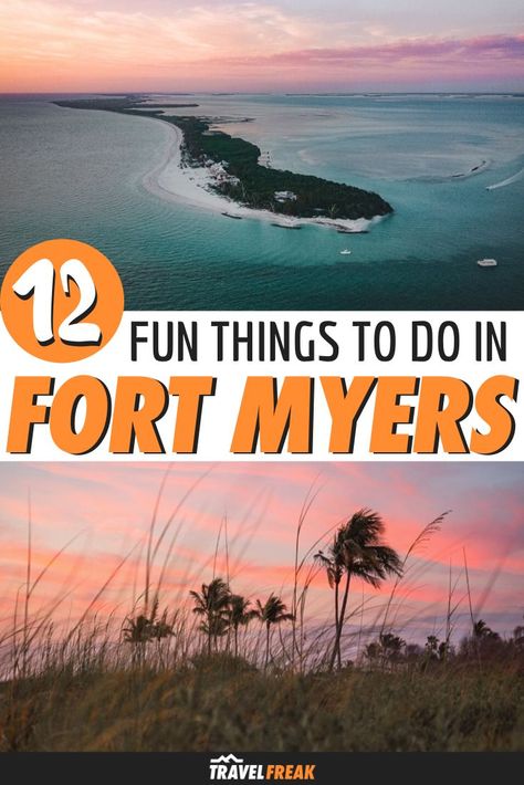 Things to Do in Fort Myers | 12 adventurous things to do in Fort Myers, Florida. From exploring the alligator-packed swamps to parasailing over the ocean, lounging on the beach, or enjoying drinks at a local bar or restaurant. Try something adventurous rather than spend your vacation sitting only by the pool. Florida Travel. | TravelFREAK | #FortMyers #Florida beautiful places in florida | vacations florida | placed to visit in florida | florida weekend getaways | florida vacation beach Florida, Travel Destinations, Canada, Wanderlust, Vacation Ideas, Weekend Getaways, Destin Beach, Places In Florida, Adventurous Things To Do