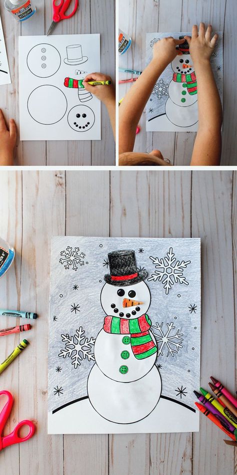 Paper Crafts, Winter, Christmas Crafts, Noel, Basteln, Winter Crafts, December Crafts, Snowman Crafts, Valentine's Day Diy